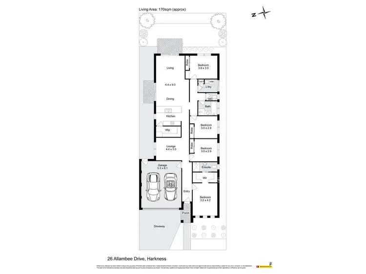 Floorplan of Homely house listing, 26 Allambee Drive, Harkness VIC 3337