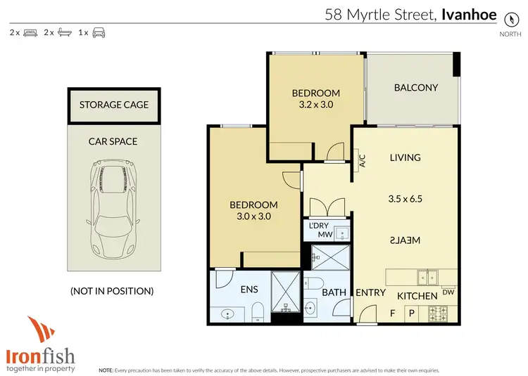 Floorplan of Homely apartment listing, 1003B/56-58 Myrtle Street, Ivanhoe VIC 3079