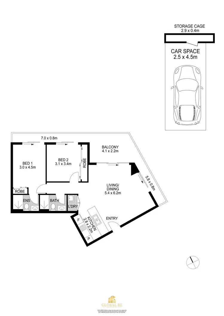 Floorplan of Homely apartment listing, 608/22 Dressler Court, Merrylands NSW 2160