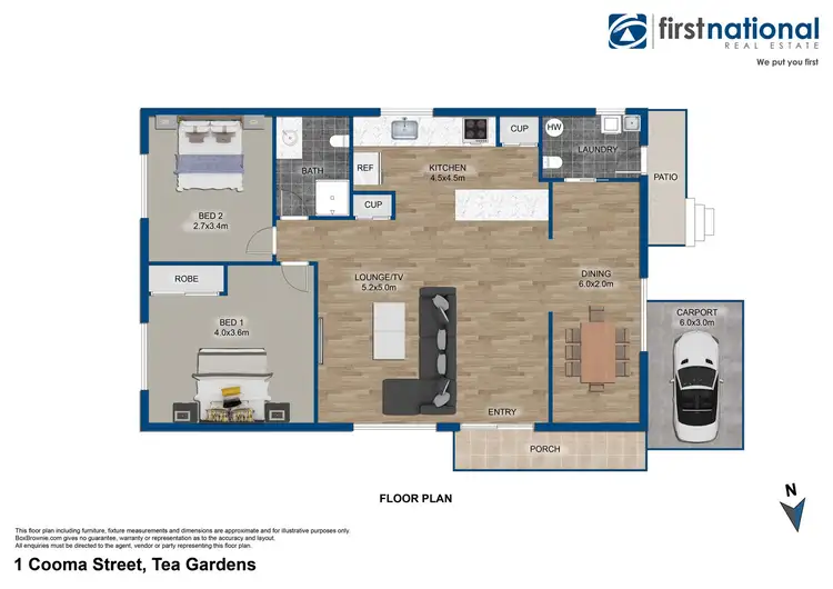 Floorplan of Homely house listing, 1 Cooma Street, Tea Gardens NSW 2324