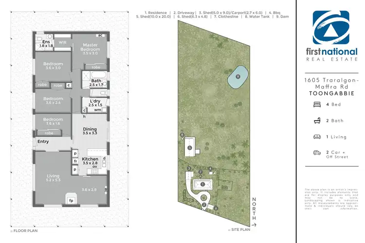 Floorplan of Homely rural property listing, 1605 Traralgon-Maffra Road, Toongabbie VIC 3856