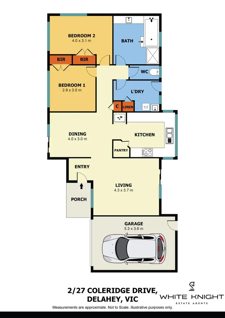 Floorplan of Homely unit listing, 2/27 Coleridge Drive, Delahey VIC 3037
