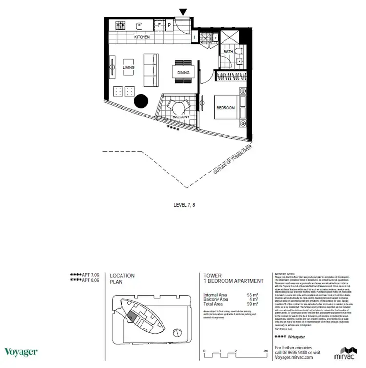 Floorplan of Homely apartment listing, 706/103 South Wharf Drive, Docklands VIC 3008