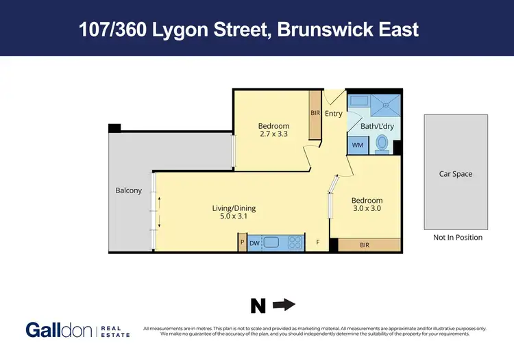 Floorplan of Homely apartment listing, 107/360 Lygon Street, Brunswick East VIC 3057