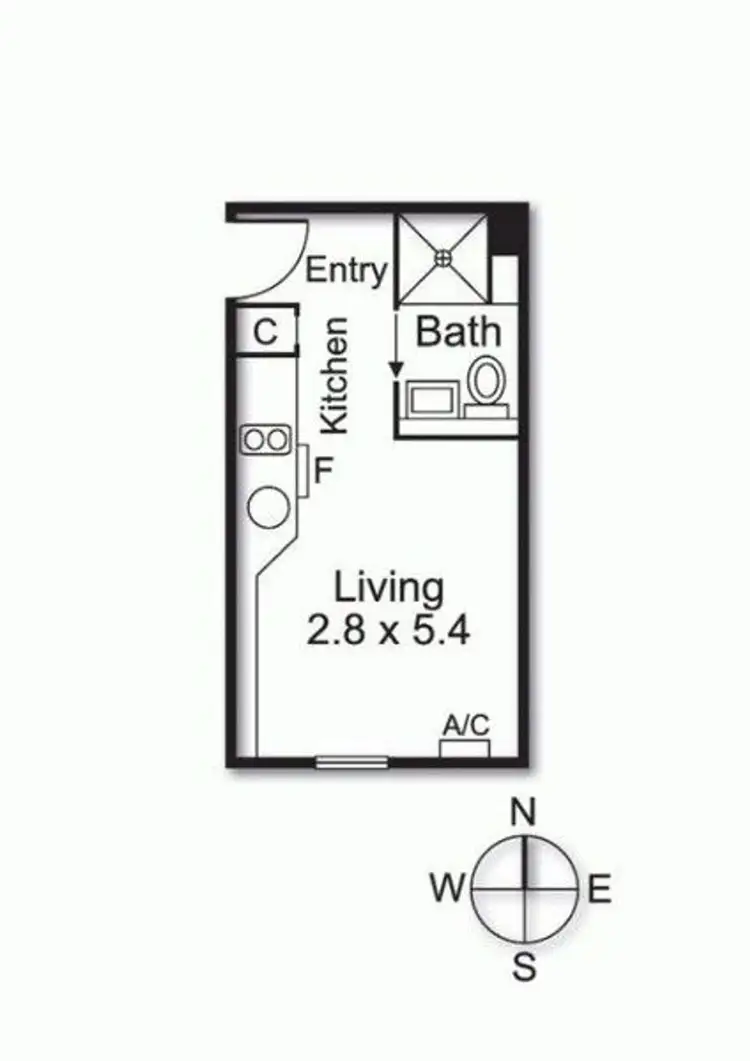 Floorplan of Homely apartment listing, 307/24 Barkly Place, Carlton VIC 3053