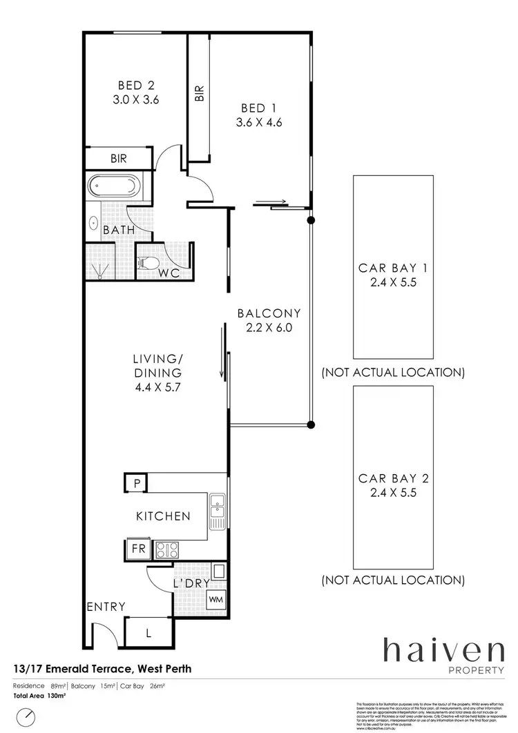 Floorplan of Homely apartment listing, 13/17 Emerald Terrace, West Perth WA 6005
