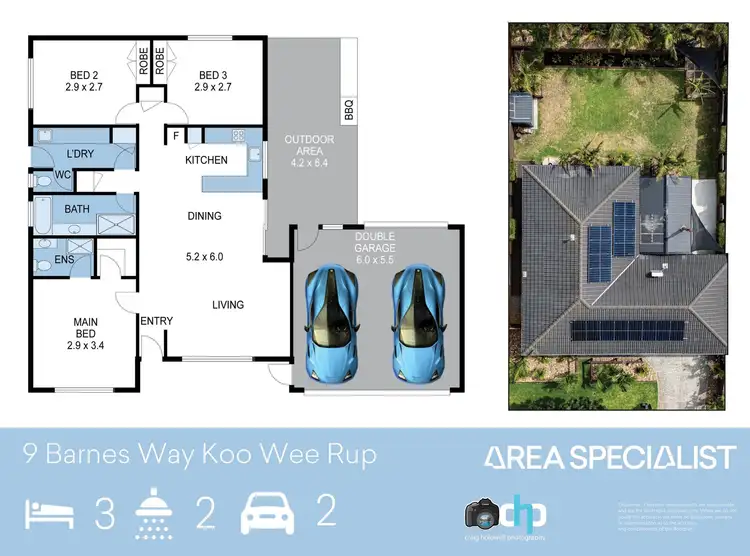 Floorplan of Homely house listing, 9 Barnes Way, Koo Wee Rup VIC 3981