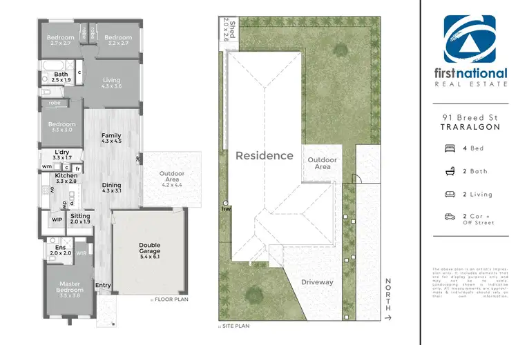 Floorplan of Homely house listing, 91 Breed Street, Traralgon VIC 3844