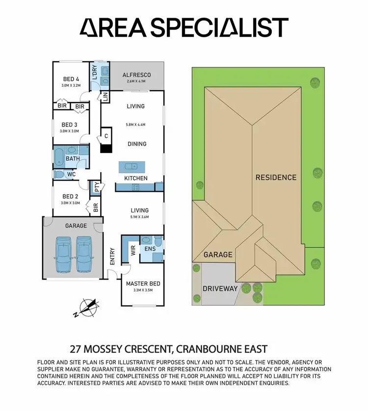Floorplan of Homely house listing, 27 Mossey Crescent, Cranbourne East VIC 3977