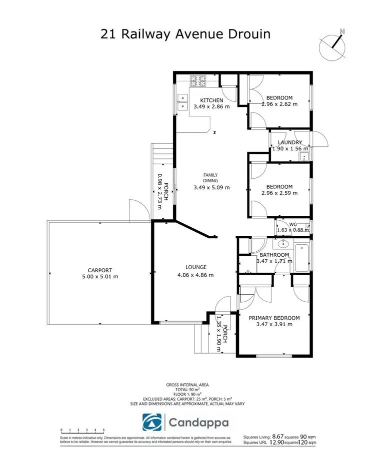 Floorplan of Homely house listing, 21 Railway Avenue, Drouin VIC 3818