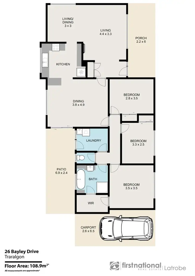 Floorplan of Homely house listing, 26 Bayley Drive, Traralgon VIC 3844