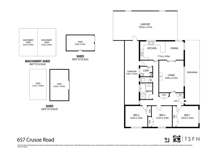 Floorplan of Homely rural property listing, 657 Crusoe Road, Lockwood VIC 3551