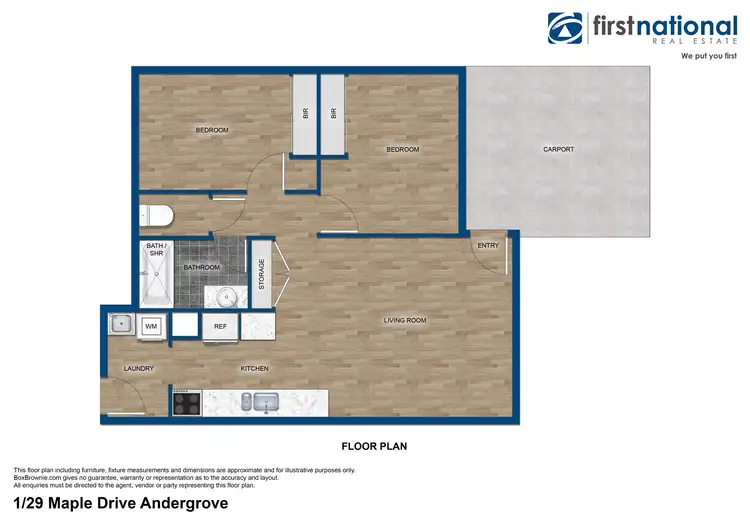 Floorplan of Homely semi-detached listing, 1&2/29 Maple Drive, Andergrove QLD 4740