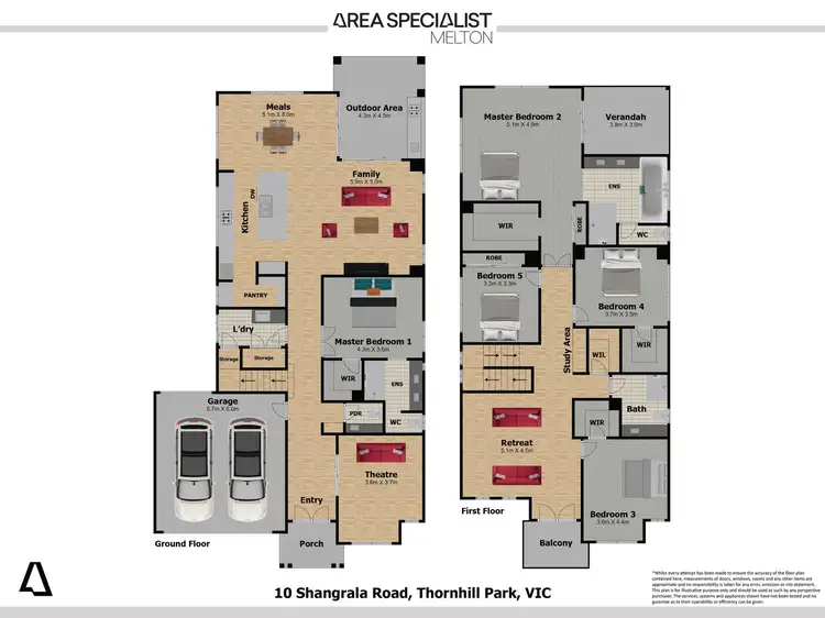 Floorplan of Homely house listing, 10 Shangrala Road, Thornhill Park VIC 3335