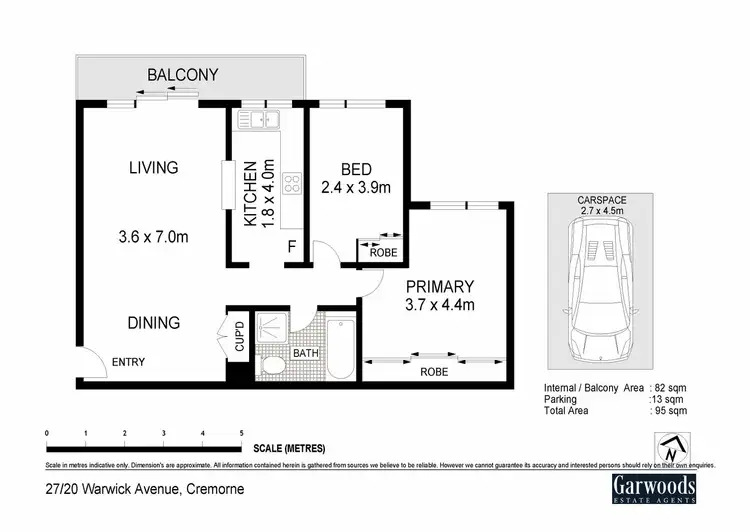 Floorplan of Homely apartment listing, 27/20 Warwick Avenue, Cammeray NSW 2062