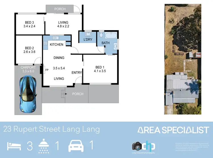 Floorplan of Homely house listing, 23 Rupert Street, Lang Lang VIC 3984