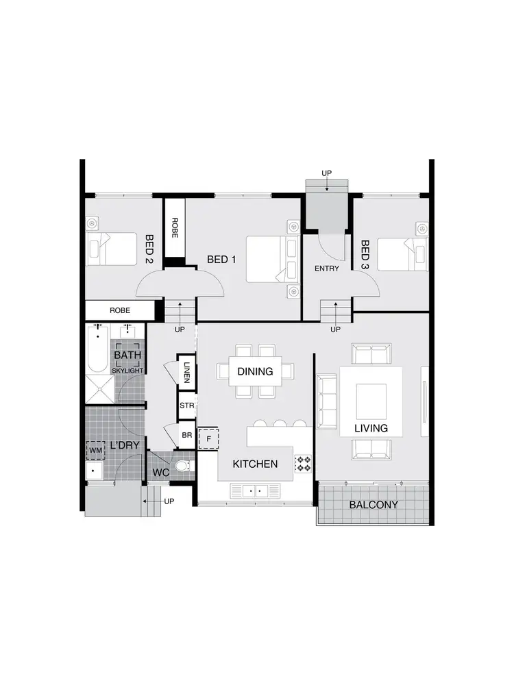 Floorplan of Homely townhouse listing, 15/26 Chave Street, Holt ACT 2615