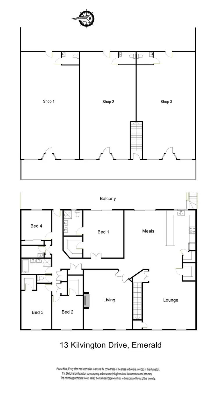Floorplan of Homely house listing, 13 Kilvington Drive, Emerald VIC 3782