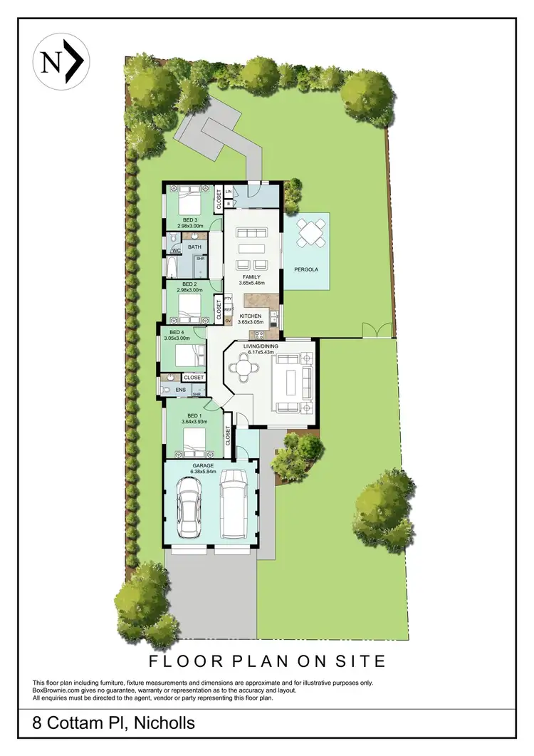Floorplan of Homely house listing, 8 Cottam Place, Nicholls ACT 2913
