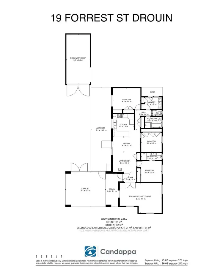 Floorplan of Homely house listing, 19 Forrest Street, Drouin VIC 3818