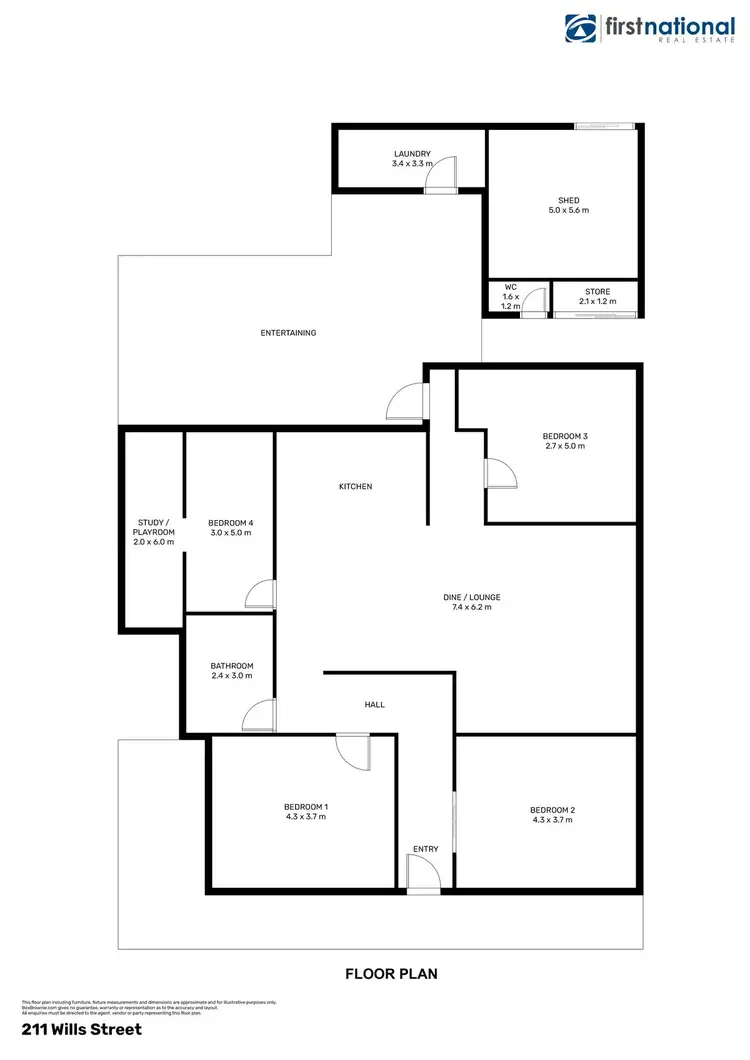 Floorplan of Homely house listing, 211 Wills Street, Broken Hill NSW 2880