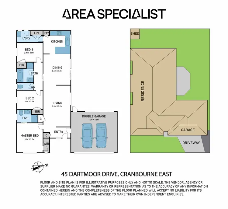 Floorplan of Homely house listing, 45 Dartmoor Drive, Cranbourne East VIC 3977
