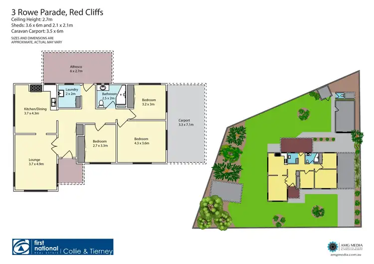 Floorplan of Homely house listing, 3 Rowe Parade, Red Cliffs VIC 3496