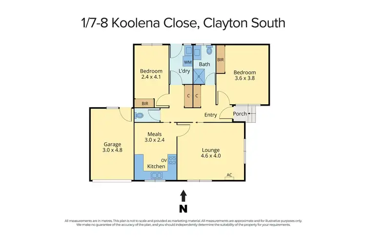 Floorplan of Homely unit listing, 1/7-8 Koolena Close, Clayton South VIC 3169