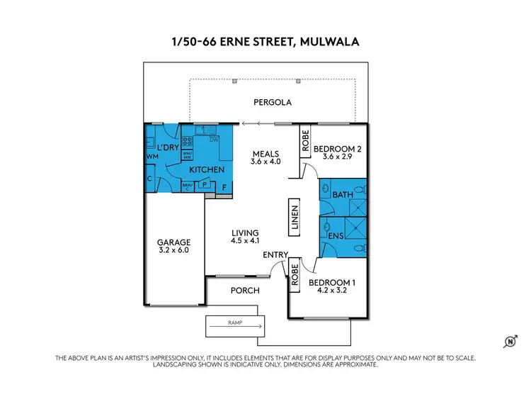 Floorplan of Homely unit listing, 1/50-66 Erne Street, Mulwala NSW 2647