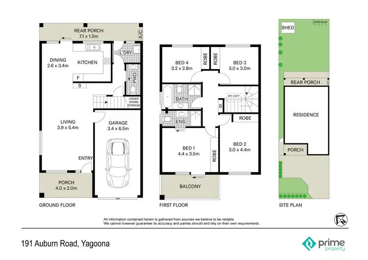 Floorplan of Homely semi-detached listing, 191 auburn road, Yagoona NSW 2199