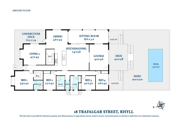 Floorplan of Homely house listing, 18 Trafalgar Street, Rhyll VIC 3923