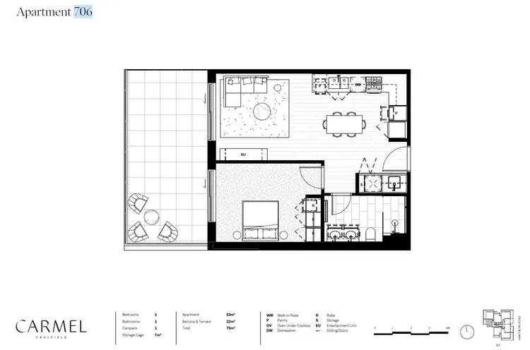 Floorplan of Homely apartment listing, 706/348-354 Hawthorn Road, Caulfield South VIC 3162