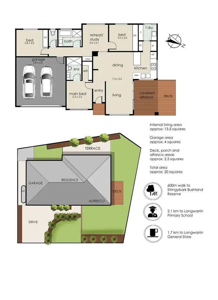 Floorplan of Homely house listing, 11 Delicia Street, Langwarrin VIC 3910