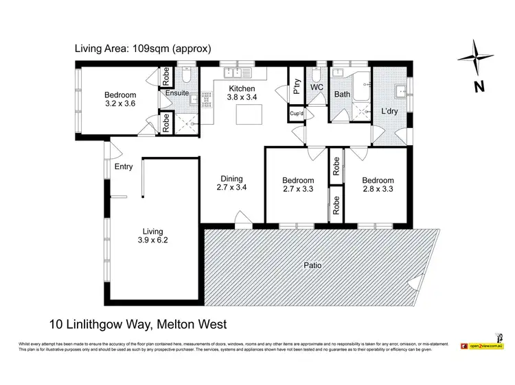 Floorplan of Homely house listing, 10 Linlithgow Way, Melton West VIC 3337