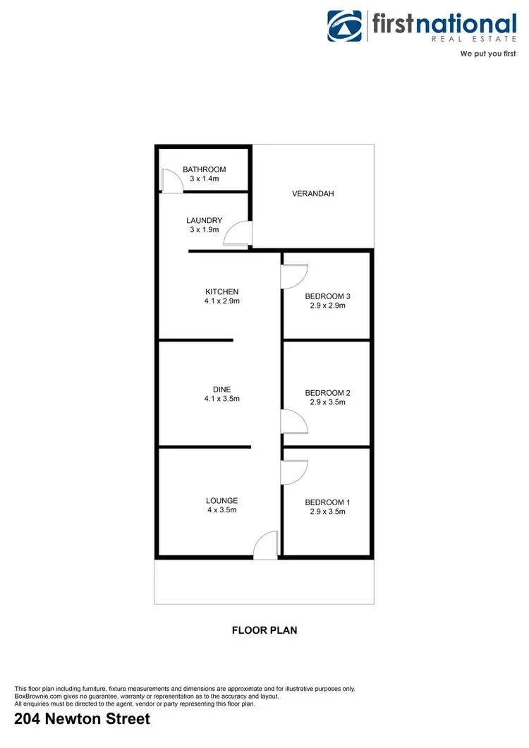 Floorplan of Homely house listing, 204 Newton Street, Broken Hill NSW 2880