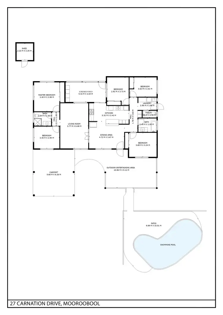 Floorplan of Homely house listing, 27 Carnation Drive, Mooroobool QLD 4870