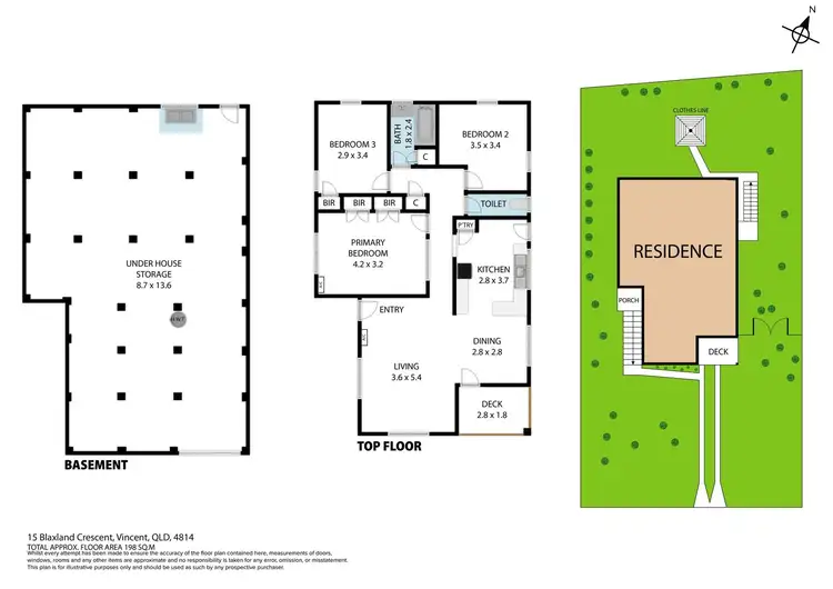 Floorplan of Homely house listing, 15 Blaxland Crescent, Vincent QLD 4814