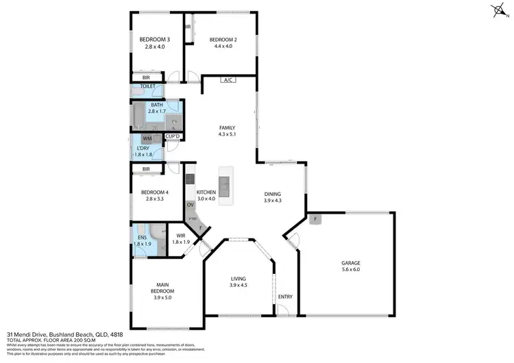Floorplan of Homely house listing, 31 Mendi Drive, Bushland Beach QLD 4818