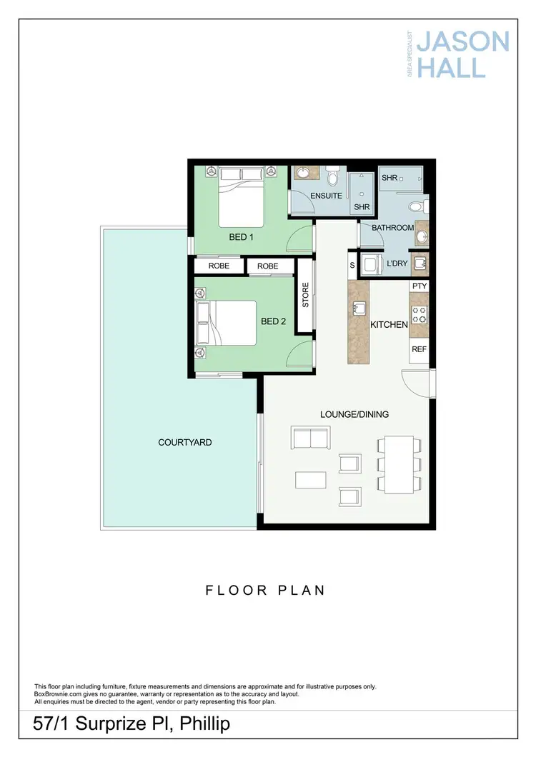 Floorplan of Homely apartment listing, 57/1 Surprize Place, Phillip ACT 2606