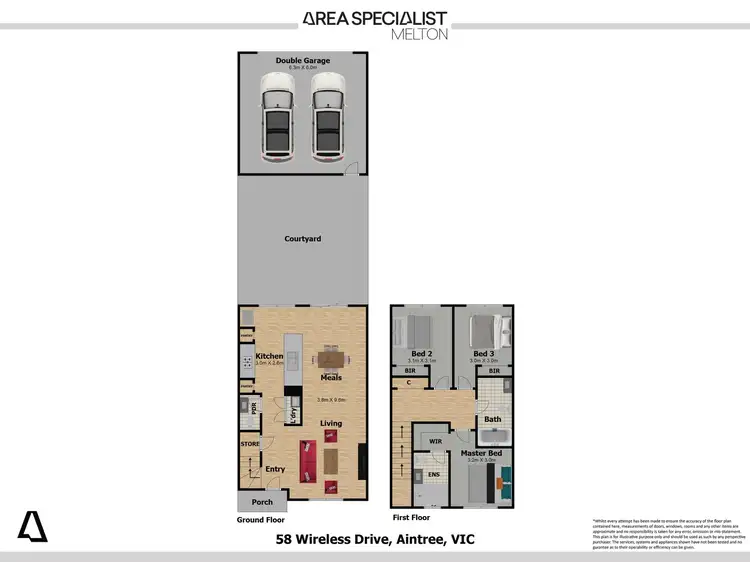 Floorplan of Homely townhouse listing, 58 Wireless Drive, Aintree VIC 3336
