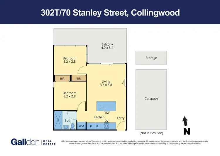 Floorplan of Homely apartment listing, 302/70 Stanley Street, Collingwood VIC 3066