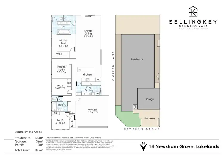 Floorplan of Homely house listing, 14 Newsham Grove, Lakelands WA 6180