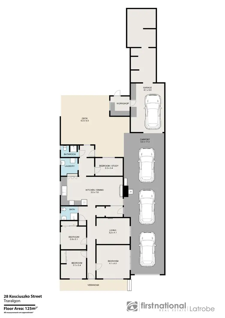 Floorplan of Homely house listing, 28 Kosciuszko Street, Traralgon VIC 3844