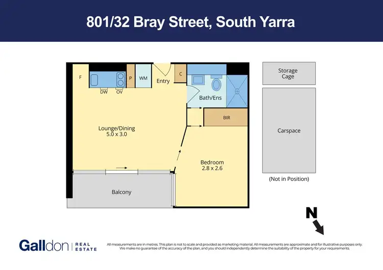 Floorplan of Homely apartment listing, 801/32 Bray Street, South Yarra VIC 3141