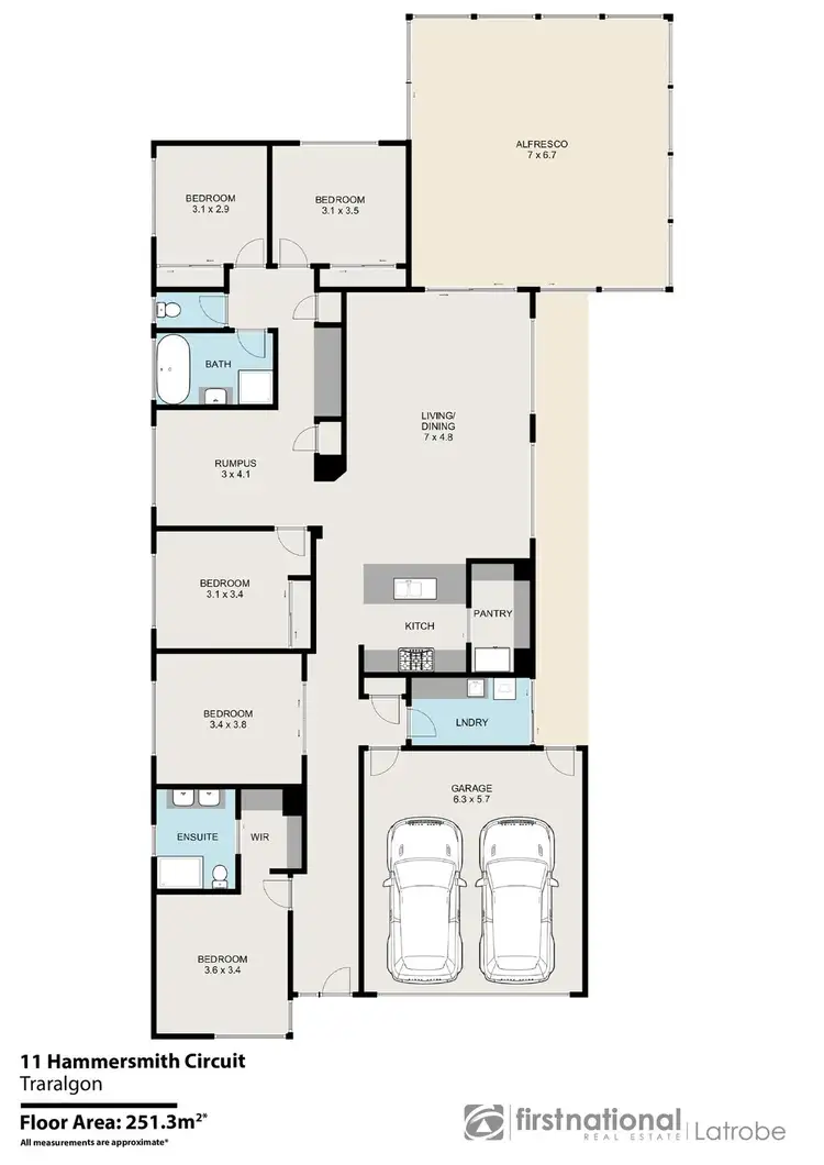 Floorplan of Homely house listing, 11 Hammersmith Circuit, Traralgon VIC 3844