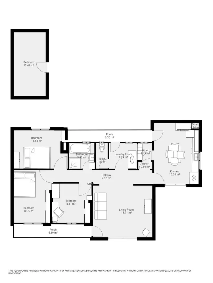 Floorplan of Homely rural property listing, 35 Crera Road, Invergordon VIC 3636