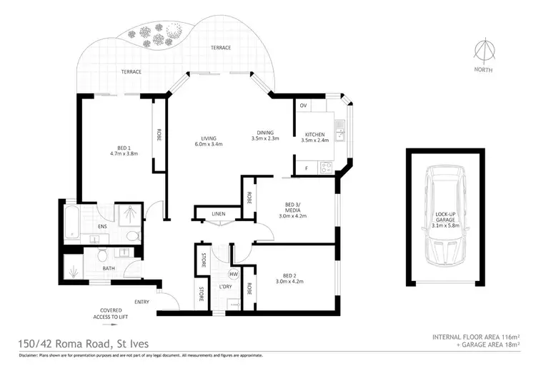 Floorplan of Homely unit listing, 150/42 Roma Road, St Ives NSW 2075