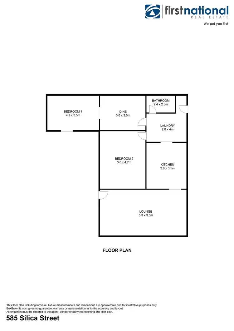 Floorplan of Homely house listing, 585 Silica Street, Broken Hill NSW 2880