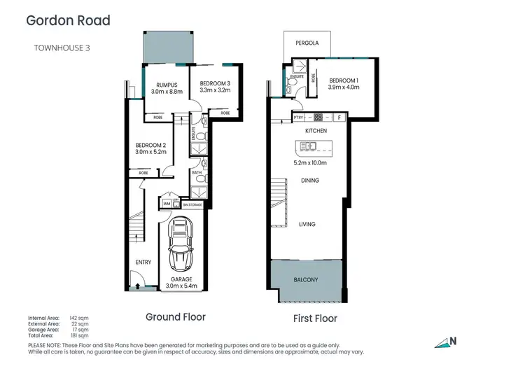 Floorplan of Homely townhouse listing, 3/16 Gordon Road, Long Jetty NSW 2261