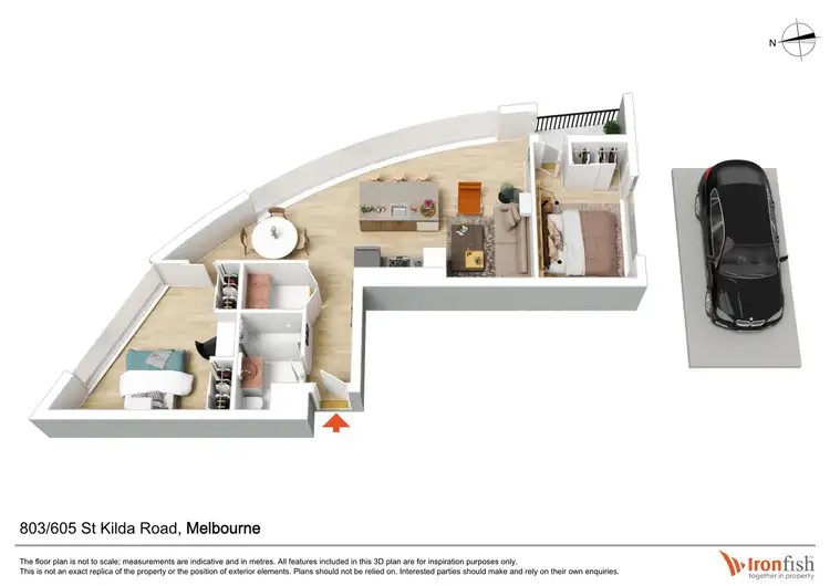 Floorplan of Homely apartment listing, 803/605 St Kilda Road, Melbourne VIC 3004